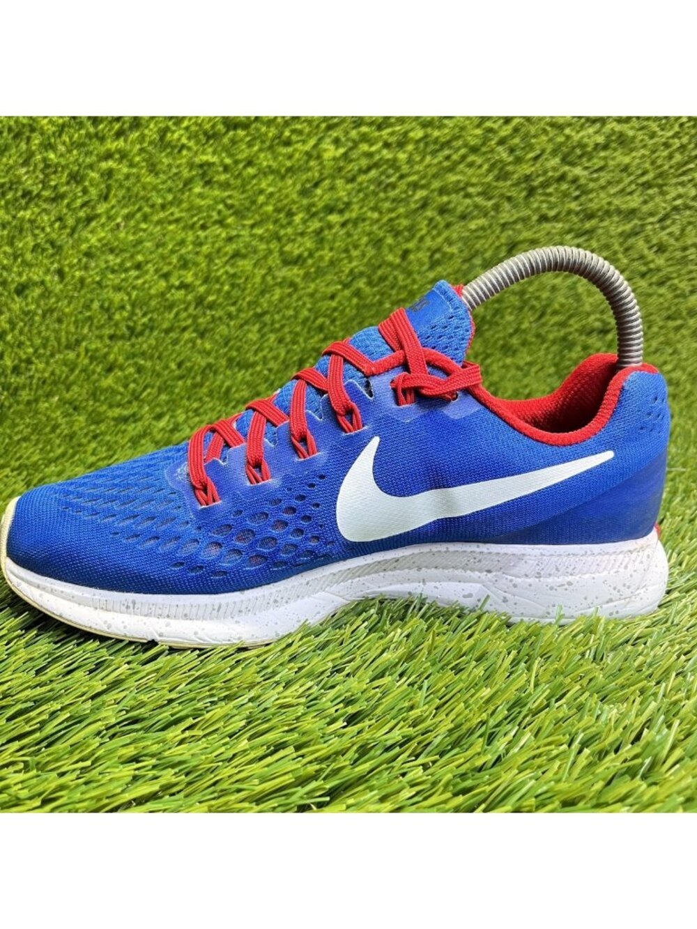 Nike Air Zoom Pegasus 34 Womens Size 6.5 Blue Red White Outdoor Shoes Sneakers